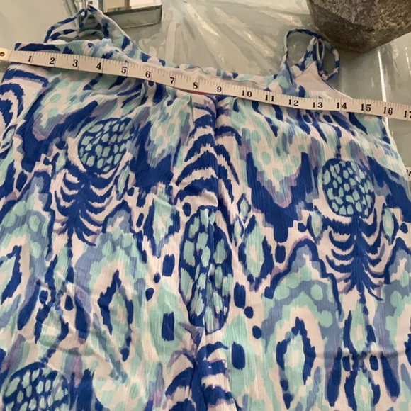 Lilly Pulitzer top, adjustable straps, blue/white/pale purple, lavender, size XS - Picture 8 of 8